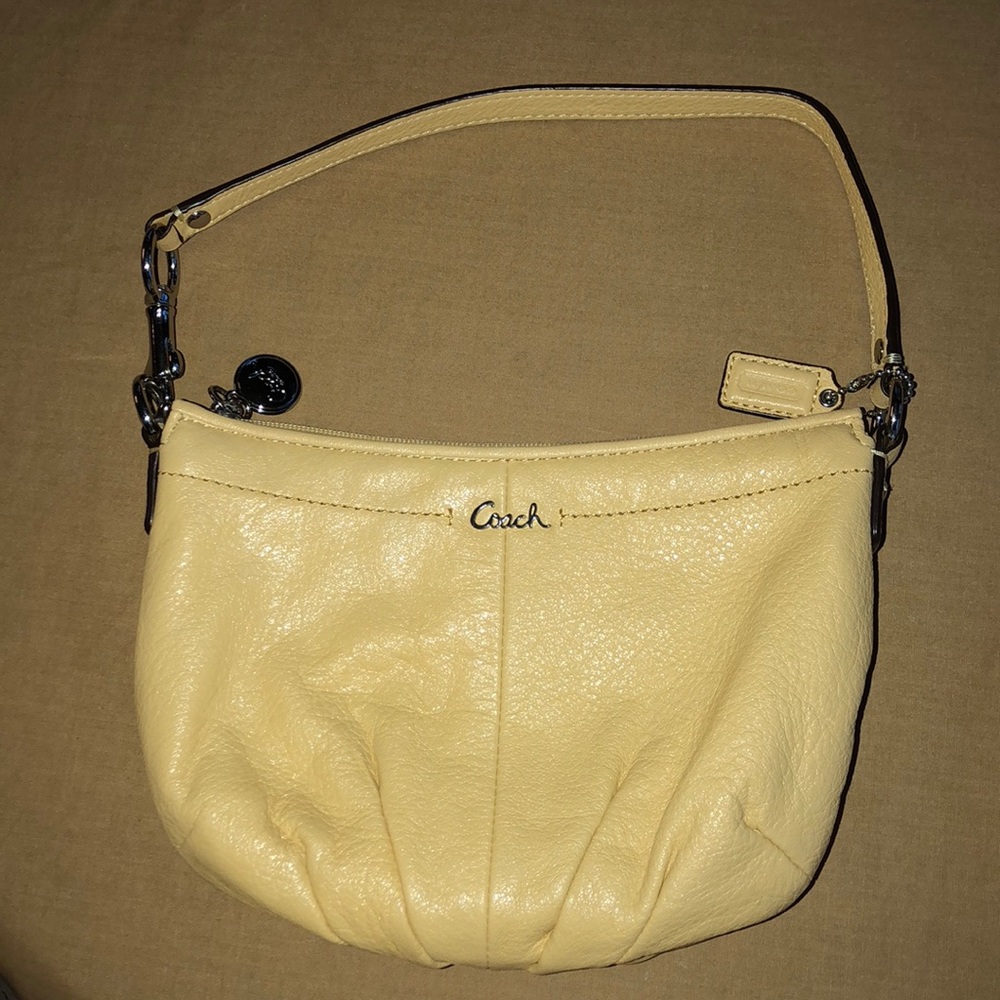 yellow coach handbag